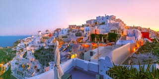 OIA al tramonto, Santorini, Grecia OIA al tramonto, Santorini, Grecia