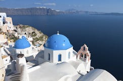 Oia-Dorf bei Santorini, Griechenland stockbilder Oia-Dorf bei Santorini, Griechenland stockbilder