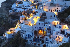 Oia Village At Santorini Island In Greece Royalty Free Stock Photography