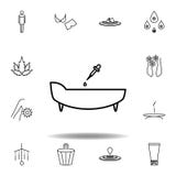 oil drop in bathtub outline icon. Detailed set of spa and relax illustrations icon. Can be used for web, logo, mobile app, UI, UX vector illustration oil drop in bathtub outline icon. Detailed set of spa and relax illustrations icon. Can be used for web, logo, mobile app, UI, UX vector illustration