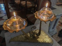 Two oil lamp for church royalty free stock photography Two oil lamp for church royalty free stock photography