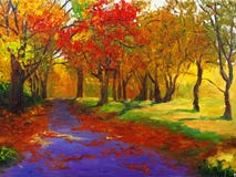 Oil Painting - Maple in Autumn