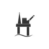Oil platform icon flat royalty free illustration Oil platform icon flat royalty free illustration