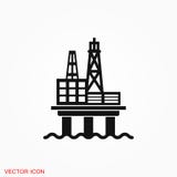 Oil platform iconfuel production logo, illustration, sign symbol for design stock illustration Oil platform iconfuel production logo, illustration, sign symbol for design stock illustration