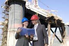 Oil Platform Inspectors Royalty Free Stock Photo Oil Platform Inspectors Royalty Free Stock Photo