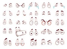 Ojos de la historieta El reloj cómico de la mirada el mirar fijamente del ojo, vector divertido de las piezas de la cara aisló el ilustración del vector Ojos de la historieta El reloj cómico de la mirada el mirar fijamente del ojo, vector divertido de las piezas de la cara aisló el ilustración del vector