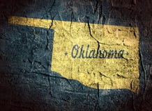Oklahoma-Staatskarte stock abbildung Oklahoma-Staatskarte stock abbildung