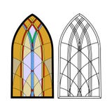 okno gothic Rocznik ramy okulary pobrudzeni okno kościoła ilustracja wektor okno gothic Rocznik ramy okulary pobrudzeni okno kościoła ilustracja wektor