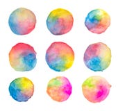 Okr?gu kszta?ta projekta elementy Set stubarwna akwarela, Kolorowa r?ka rysuj?ca okr?g akwareli ilustracja royalty ilustracja Okr?gu kszta?ta projekta elementy Set stubarwna akwarela, Kolorowa r?ka rysuj?ca okr?g akwareli ilustracja royalty ilustracja