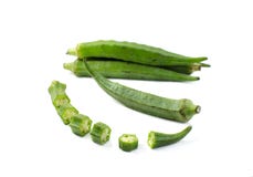 Okra isolate on white background stock photography Okra isolate on white background stock photography