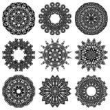 Okręgu ornamentu set, ornamentacyjna round koronka royalty ilustracja Okręgu ornamentu set, ornamentacyjna round koronka royalty ilustracja