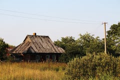 An old abandoned house in Russian countryside stock image An old abandoned house in Russian countryside stock image