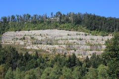 Old Abandoned Quarry In The Forrest Stock Photos