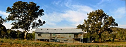 Old Australian sheep shed Stock Photography