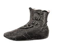 Old Baby`s leather boot Stock Images Old Baby`s leather boot Stock Images