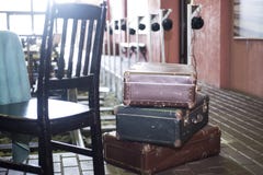 Old bags at the station. stock images Old bags at the station. stock images