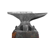 Old Blacksmith Anvil Isolated Stock Photography