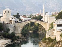 Old Bridge In Mostar Stock Photo