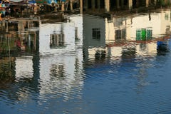 Old buildings reflecting in a river Abstract background . royalty free stock photo Old buildings reflecting in a river Abstract background . royalty free stock photo