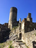 an old castle ruin on the mountain stock image an old castle ruin on the mountain stock image