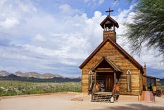 Old Church at Goldfield Ghost Town in Arizona Royalty Free Stock Photography Old Church at Goldfield Ghost Town in Arizona Royalty Free Stock Photography