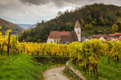 Old church in Spitz, Austria. royalty free stock images Old church in Spitz, Austria. royalty free stock images
