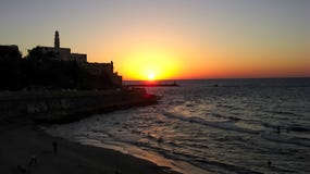 Old City of Jaffa, sunset stock photo Old City of Jaffa, sunset stock photo