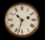 Old clock face. Old antique clock face with roman numerals stock image Old clock face. Old antique clock face with roman numerals stock image