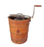 Old Crank Ice Cream Maker Isolated. Royalty Free Stock Image Old Crank Ice Cream Maker Isolated. Royalty Free Stock Image