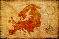 Old Europe Map On Parchmment Royalty Free Stock Photo