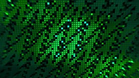 Old Fashioned Retro Game Background With Blinking Pixels. Motion.