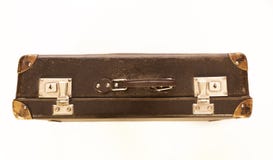 Old-fashioned suitcase isolated. Photo from above. royalty free stock image Old-fashioned suitcase isolated. Photo from above. royalty free stock image
