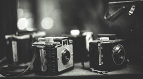 Old Film Camera Collection Set stock images Old Film Camera Collection Set stock images