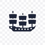 Old Galleon transparent icon. Old Galleon symbol design from Nautical collection. royalty free illustration Old Galleon transparent icon. Old Galleon symbol design from Nautical collection. royalty free illustration