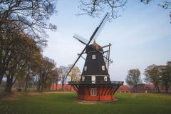 Old historic windmill, Copenhagen, Denmark, Scandinavia, cloudy day royalty free stock photography Old historic windmill, Copenhagen, Denmark, Scandinavia, cloudy day royalty free stock photography