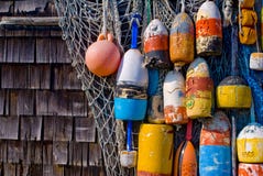 Old Lobster Buoys Stock Images Old Lobster Buoys Stock Images