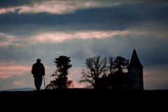 Old man on its way to church royalty free stock photo Old man on its way to church royalty free stock photo