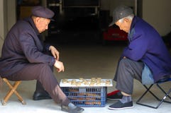 Old Man Play Chinese Chess Royalty Free Stock Photos Old Man Play Chinese Chess Royalty Free Stock Photos