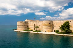 Old medieval Aragonese Castle, Taranto, Puglia, Italy stock image Old medieval Aragonese Castle, Taranto, Puglia, Italy stock image