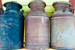 Old Milk Cans Stock Photography Old Milk Cans Stock Photography