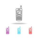 Old mobile phone icon. Elements of life style in multi colored icons. Premium quality graphic design icon. Simple icon for website stock illustration Old mobile phone icon. Elements of life style in multi colored icons. Premium quality graphic design icon. Simple icon for website stock illustration
