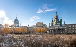Old Montreal skyline with Bonsecours Market and Notre-Dame-de-Bon-Secours Chapel - Montreal, Quebec, Canada royalty free stock photography Old Montreal skyline with Bonsecours Market and Notre-Dame-de-Bon-Secours Chapel - Montreal, Quebec, Canada royalty free stock photography