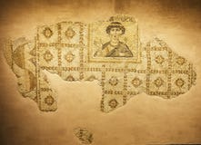 Old mosaic in Hatay archeology Museum,Turkey royalty free stock photo Old mosaic in Hatay archeology Museum,Turkey royalty free stock photo