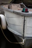 Old motor boat docked in the lake Stock Images Old motor boat docked in the lake Stock Images