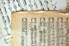 Old Music Sheet Pages - Art Background Stock Photography Old Music Sheet Pages - Art Background Stock Photography
