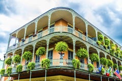 Old New Orleans Houses In French Stock Photography Old New Orleans Houses In French Stock Photography