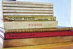 Old Painter Books - Dufy, Matisse, Van Gogh Picasso royalty free stock photos Old Painter Books - Dufy, Matisse, Van Gogh Picasso royalty free stock photos