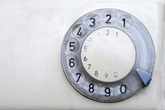 Old Phone With Dial Disk Stock Photo