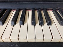 Old piano keys. stock photography Old piano keys. stock photography
