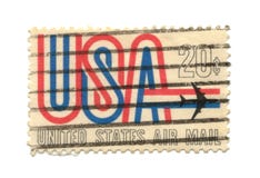 Old postage stamp from USA 21 cent stock image Old postage stamp from USA 21 cent stock image